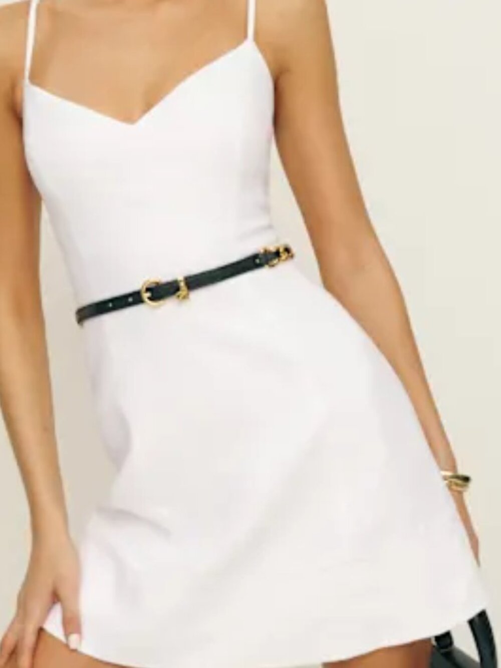 Reformation Holt Linen Dress Ivory - Size 8